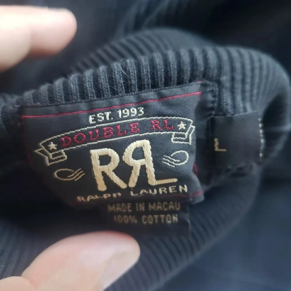 RRL Double RL Ralph Lauren Thermal Waffle Knit Turtle Neck Sweater Mens Large L - Picture 6 of 15